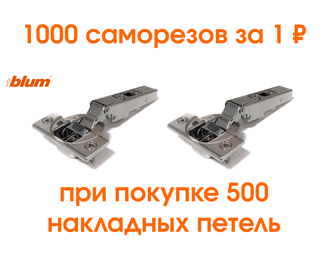 1000 саморезов за 1 рубль при покупке петель 1000 саморезов за 1 рубль при покупке петель